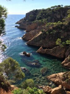 Clear water and rugged rocks are typical of this stretch of the Costa Brava